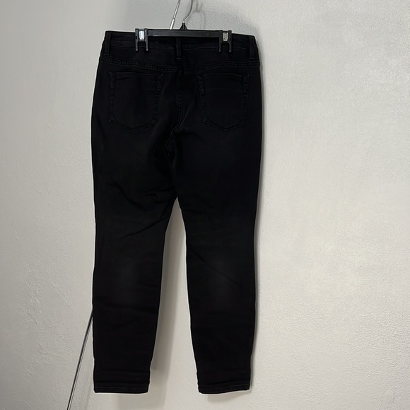 NWT Women’s Nanette Lepore Rhinestone Girlfriend Cropped Jeans Black Poison Sz 6 - Picture 4 of 10